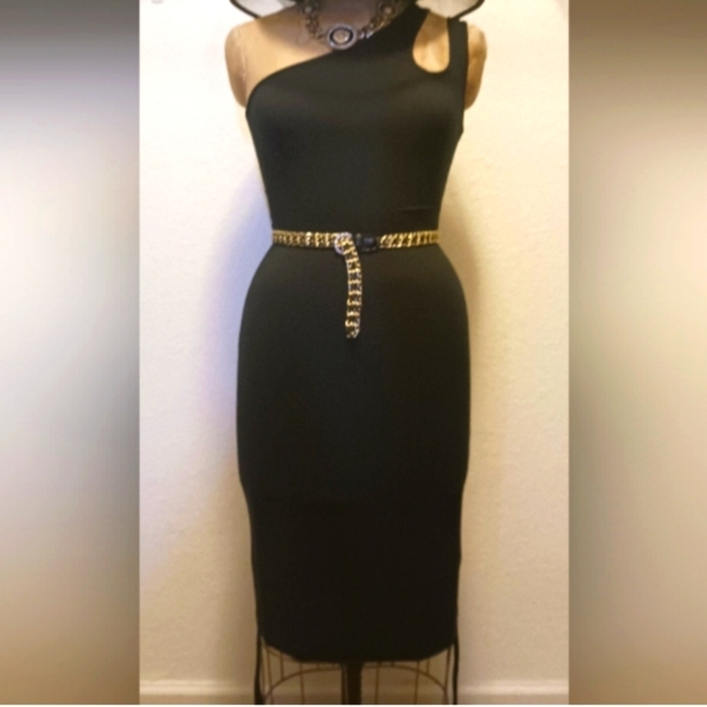 One shoulder LBD